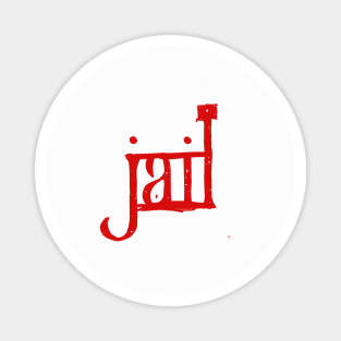 Jail typographic Design Magnet